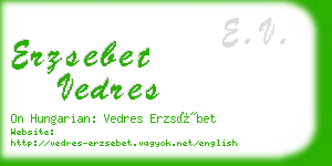 erzsebet vedres business card